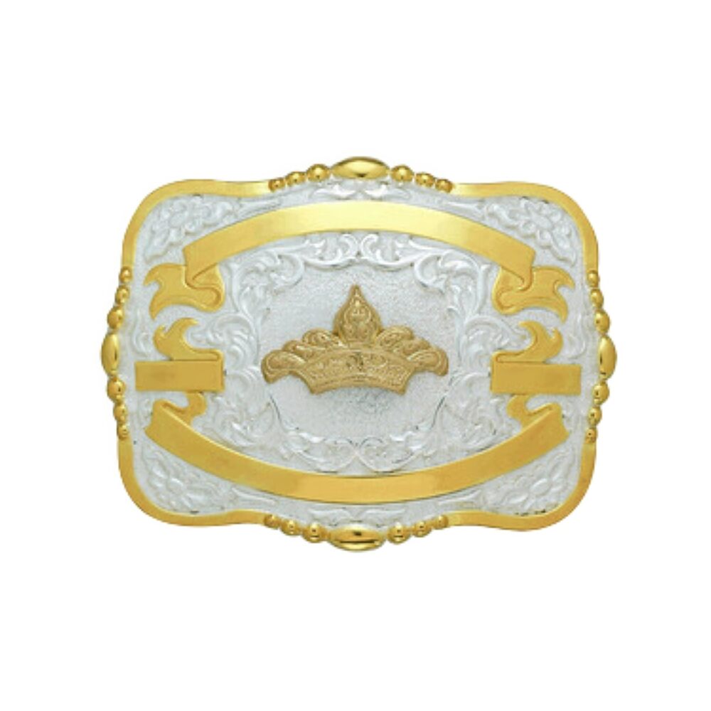 8620 Western Belt Buckle Kids Calf Steer 3 1/4 x 4 1/2 Gold 384E